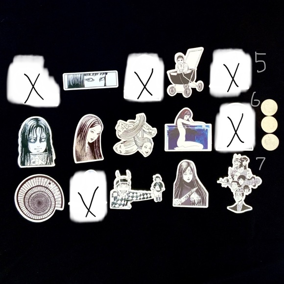 $5/x5 Junji Ito - Tomie stickers (big size) - Picture 2 of 2